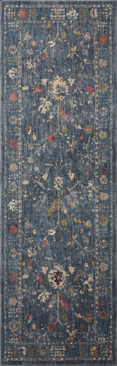 Loloi Rugs Giada Collection Rug in Denim, Multi - 7.8 x 7.8 feet