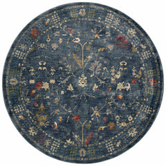 Loloi Rugs Giada Collection Rug in Denim, Multi - 7.8 x 7.8 feet