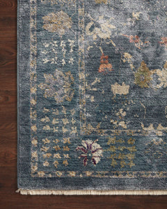 Loloi Rugs Giada Collection Rug in Denim, Multi - 7.8 x 7.8 feet