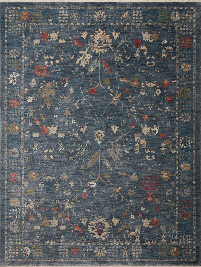 Loloi Rugs Giada Collection Rug in Denim, Multi - 6.3 x 9 feet