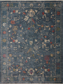 Loloi Rugs Giada Collection Rug in Denim, Multi - 7.8 x 7.8 feet