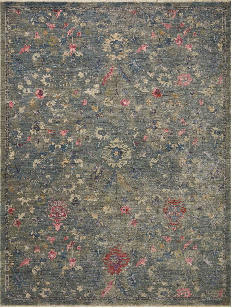 Loloi Rugs Giada Collection Rug in Lagoon, Multi - 7.8 x 7.8 feet