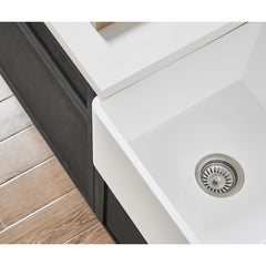 Kingston Brass 33 In. Double Bowl Farmhouse Kitchen Sink, Matte White, GKFA331810BCD