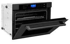 ZLINE 30 in. Professional Single Wall Oven in Black Stainless Steel with Self-Cleaning, AWS-BS-30