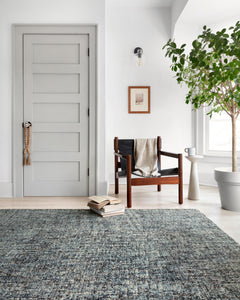 Loloi Rugs Harlow Collection Rug in Denim, Charcoal - 9.3 x 13 feet