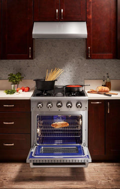 Thor Kitchen Package - 30 in. Propane Gas Range, Refrigerator with Water and Ice Dispenser, Dishwasher, AP-HRG3080ULP-9