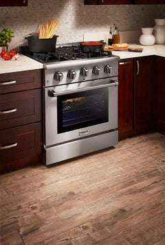 Thor Kitchen Package - 30 in. Propane Gas Range, Refrigerator with Water and Ice Dispenser, Dishwasher, AP-HRG3080ULP-9