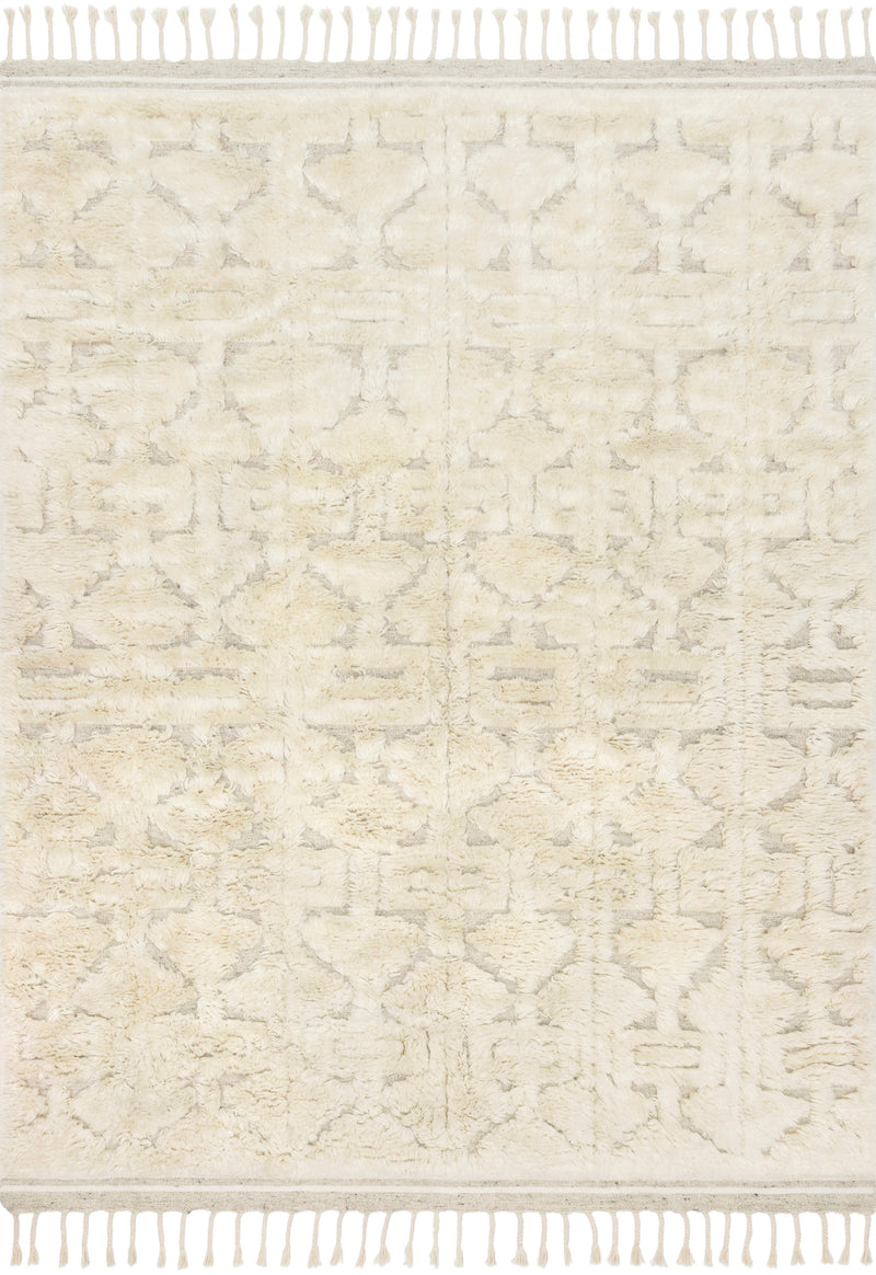 Loloi Rugs Hygge Collection Rug in Oatmeal, Ivory - 4 x 6 feet