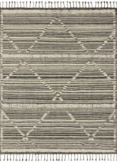 Loloi Rugs Iman Collection Rug in Ivory, Charcoal - 4 x 6 feet