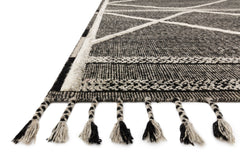 Loloi Rugs Iman Collection Rug in Beige, Charcoal - 5.5 x 8.5 feet