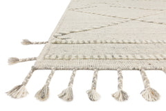 Loloi Rugs Iman Collection Rug in Ivory, Lt. Grey - 5.5 x 8.5 feet