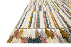 Loloi Rugs Jamila Collection Rug in Ivory, Multi - 7.8 x 9.8 feet