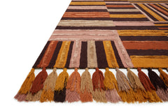 Loloi Rugs Jamila Collection Rug in Spice, Bordeaux - 7.8 x 9.8 feet