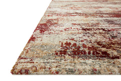 Loloi Rugs Jasmine Collection Rug in Dove, Rust - 7.8 x 10.8 feet