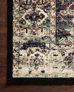 Loloi Rugs Jasmine Collection Rug in Ink, Multi - 7.8 x 10.8 feet