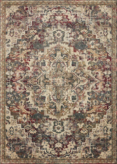 Loloi Rugs Jasmine Collection Rug in Ocean, Multi - 7.8 x 10.8 feet