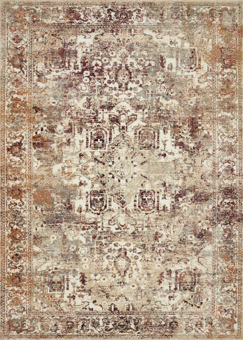 Loloi Rugs Jasmine Collection Rug in Ivory, Multi - 7.8 x 10.8 feet