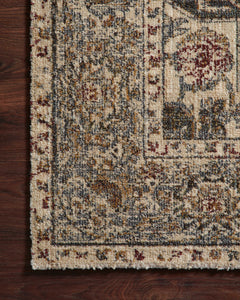 Loloi Rugs Jasmine Collection Rug in Dove, Denim - 7.8 x 10.8 feet