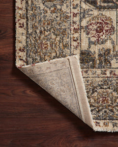 Loloi Rugs Jasmine Collection Rug in Dove, Denim - 7.8 x 10.8 feet