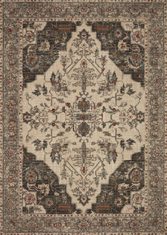 Loloi Rugs Jasmine Collection Rug in Dove, Denim - 7.8 x 10.8 feet