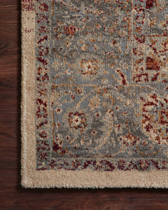 Loloi Rugs Jasmine Collection Rug in Slate, Brick - 7.8 x 10.8 feet