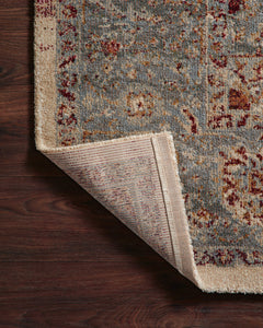 Loloi Rugs Jasmine Collection Rug in Slate, Brick - 7.8 x 10.8 feet