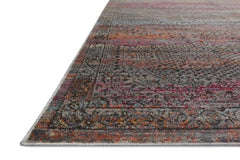 Loloi Rugs Javari Collection Rug in Charcoal, Sunset - 6.6 x 9.3 feet