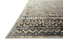 Loloi Rugs Javari Collection Rug in Charcoal, Silver - 6.6 x 9.3 feet