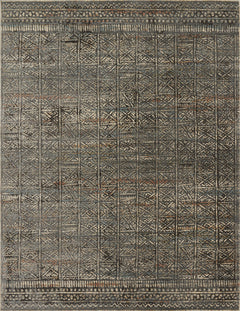 Loloi Rugs Javari Collection Rug in Charcoal, Silver - 6.6 x 9.3 feet