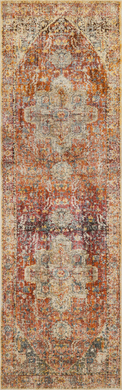 Loloi Rugs Javari Collection Rug in Berry, Sunrise - 6.6 x 9.3 feet