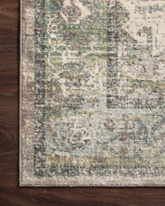 Loloi Rugs Javari Collection Rug in Grass, Ocean - 6.6 x 9.3 feet