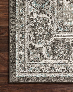 Loloi Rugs Joaquin Collection Rug in Charcoal, Ivory - 9.5 x 13 feet