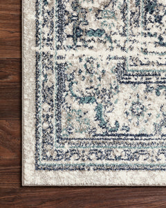 Loloi Rugs Joaquin Collection Rug in Lt. Green, Blue - 9.5 x 13 feet