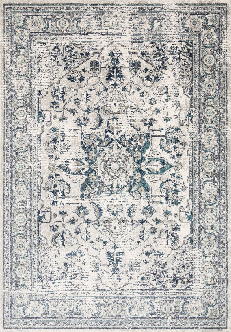 Loloi Rugs Joaquin Collection Rug in Lt. Green, Blue - 9.5 x 13 feet