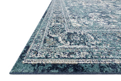 Loloi Rugs Joaquin Collection Rug in Ocean, Ivory - 9.5 x 13 feet