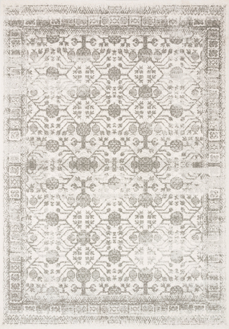 Loloi Rugs Joaquin Collection Rug in Ivory, Grey - 9.5 x 13 feet