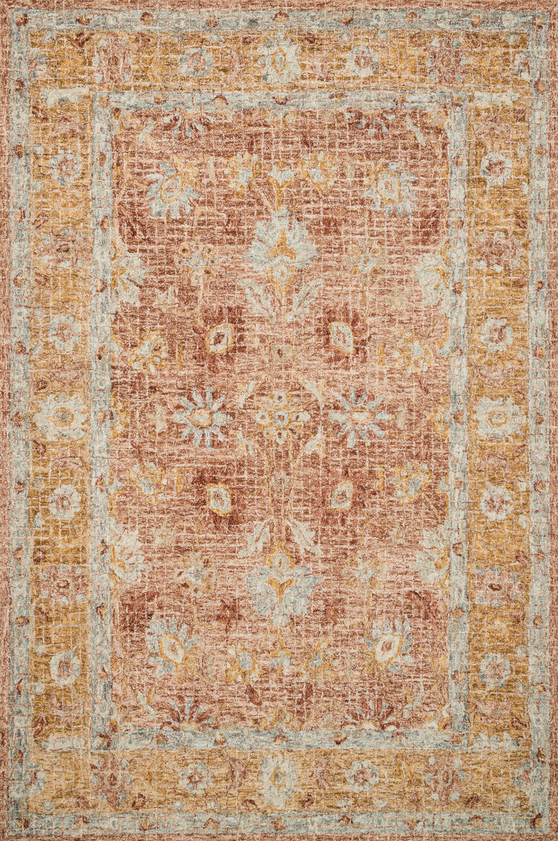 Loloi Rugs Julian Collection Rug in Terracotta, Gold - 7.8 x 9.8 feet