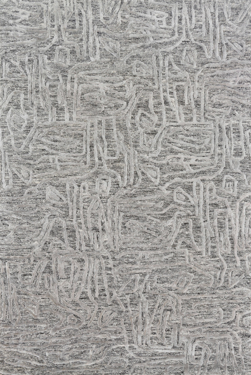 Loloi Rugs Juneau Collection Rug in Grey, Grey - 5 x 7.5 feet