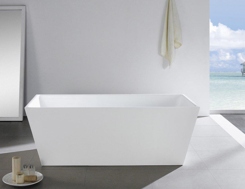 KubeBath Squadra 59 in. Free Standing Bathtub, KFST5059