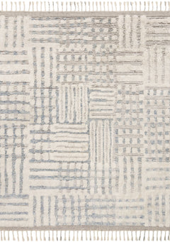 Loloi Rugs Khalid Collection Rug in Ivory, Sky - 4 x 6 feet