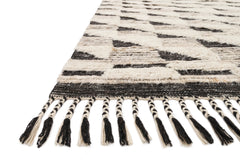 Loloi Rugs Khalid Collection Rug in Natural, Black - 4 x 6 feet