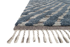 Loloi Rugs Khalid Collection Rug in Blue, Pewter - 4 x 6 feet