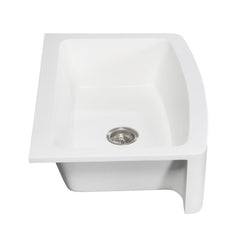 Kingston Brass 30 In. Farmhouse Single Bowl Kitchen Sink, Matte White, GKFA30229