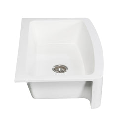 Kingston Brass 33 In. Farmhouse Single Bowl Kitchen Sink, Matte White, GKFA33229