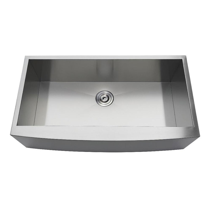 Kingston Brass 36 In. Stainless Steel Single Farmhouse Kitchen Sink, Brushed, GKUSF36209