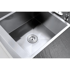 Kingston Brass 21 Inch Apron Front Farmhouse Single Bowl Kitchen Sink, Brushed, KUF212110BN