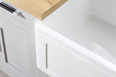 Kingston Brass 36 In. Apron Front Farmhouse Single Bowl Kitchen Sink, Matte White, GKFA361810DS