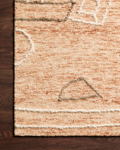 Loloi Rugs Leela Collection Rug in Terracotta, Natural - 7.8 x 9.8 feet