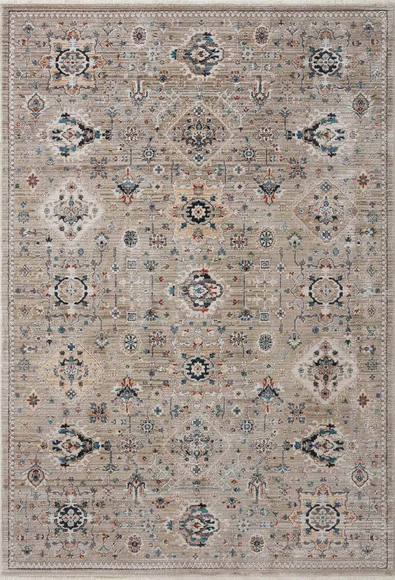 Loloi Rugs Leigh Collection Rug in Dove, Multi - 6.6 x 9.5 feet