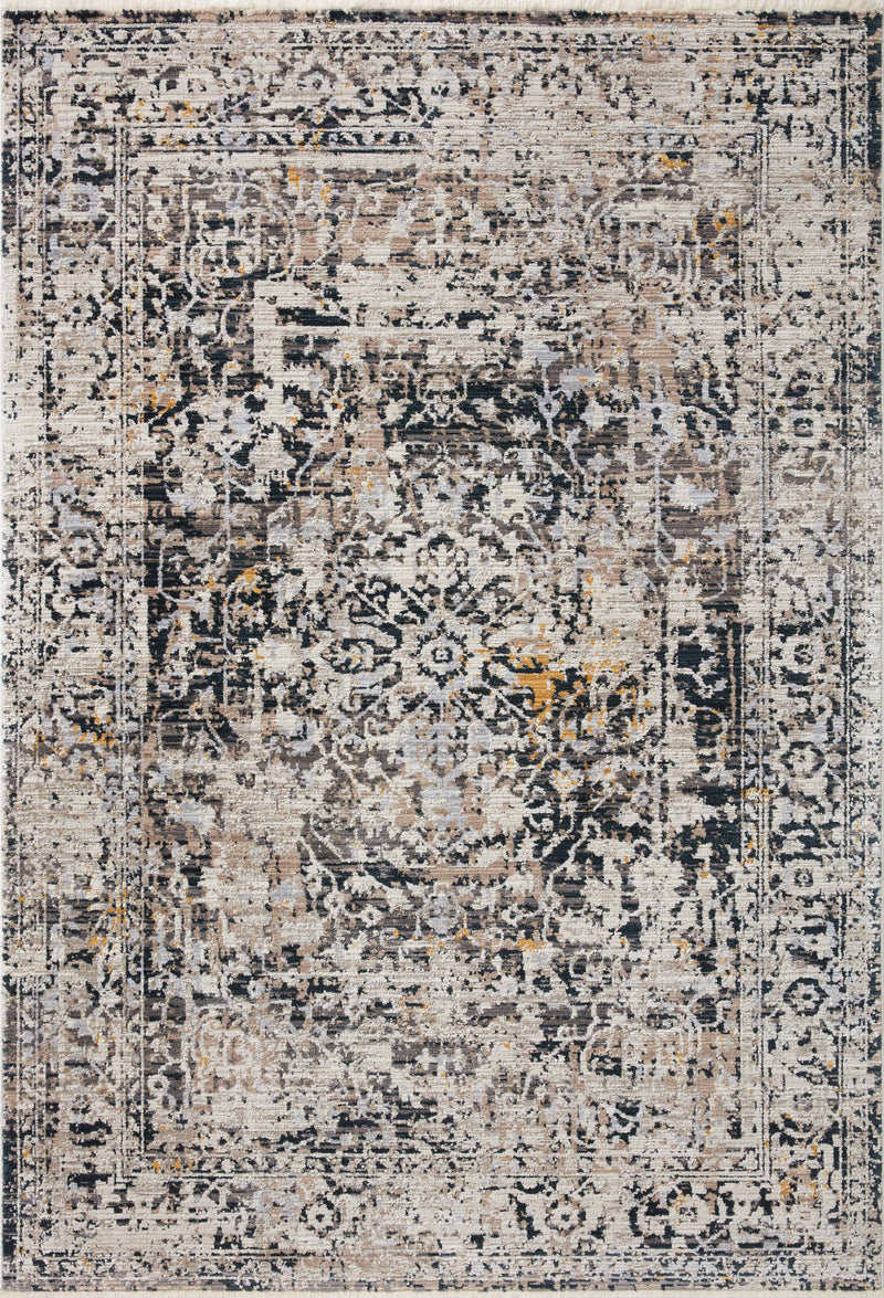 Loloi Rugs Leigh Collection Rug in Charcoal, Taupe - 6.6 x 9.5 feet